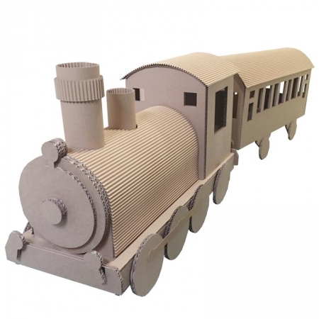 Train en carton sur-mesure 