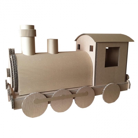 Train en carton sur-mesure 