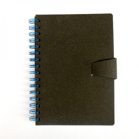 Cahier  languette en cuir recycl 