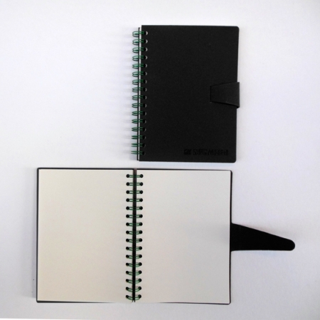 Cahier  languette en cuir recycl 