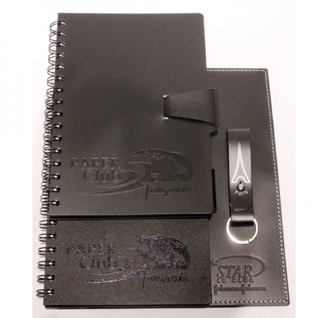 Carnets  languette en cuir recycl 