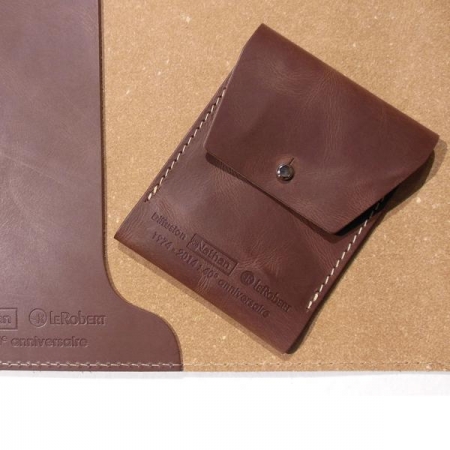 Pochette Porte-cartes de visite cuir recycl Small Leather Pouch 