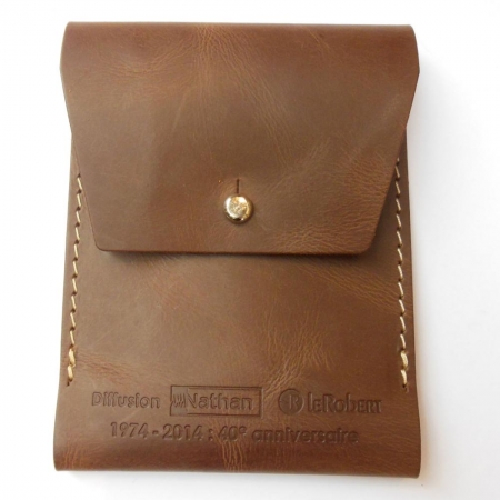 Pochette Porte-cartes de visite cuir recycl Small Leather Pouch 