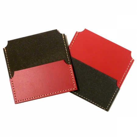 Porte-Cartes de visite carr en cuir recycl Square Card Holder made of recycled leather 