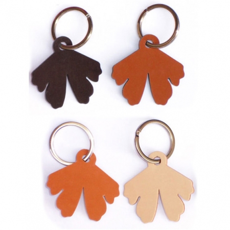 Porte-cls silhouette de Ginkgo Biloba leaf key ring 