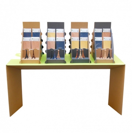 8 Prsentoirs pliables en carton sur Bureau-Table 