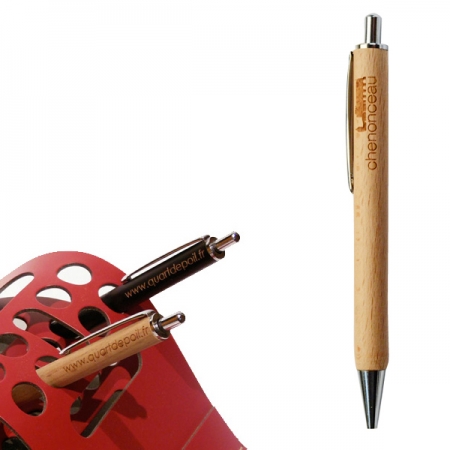  Stylo bois et mtal beech wood pen  