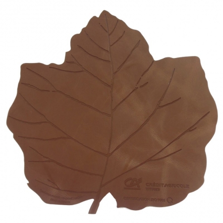 Tapis de souris Feuille de Vigne cuir recycl Vine Leaf Mouse Pad 