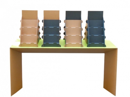 Bureau-Table pliable en carton 