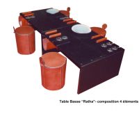 Table Basse composable Modular low Table and mini-stools
