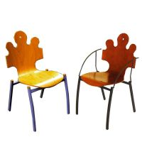 Chaise et Fauteuil Puzzle Sièges empilables Stackable chair & armchair